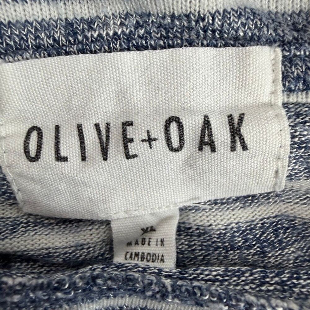 Olive + Oak Blue White Stripe Cowl Neck XL - Picture 4 of 8